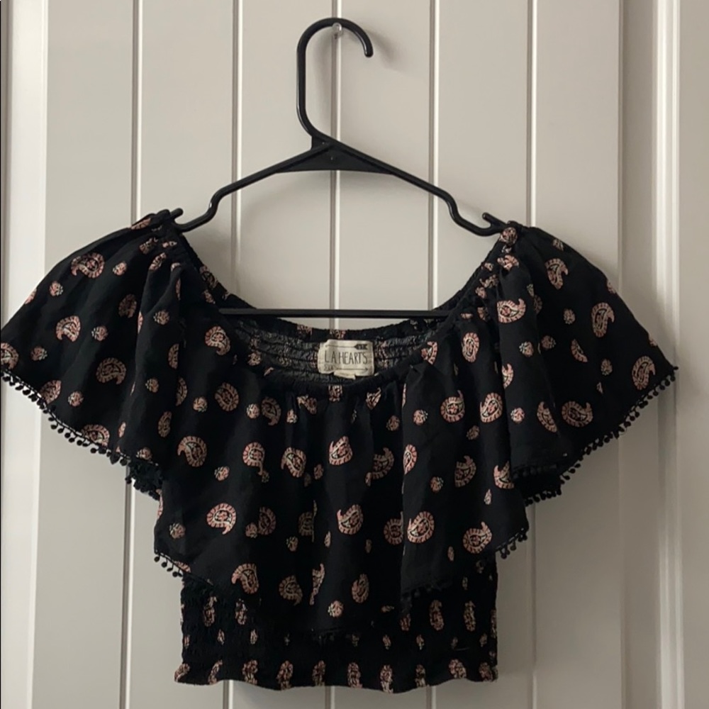 CROPPED OVER THE SHOULDER TEE